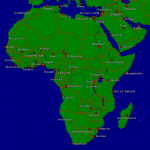 Afrika Städte + Grenzen 4000x3991